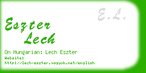 eszter lech business card